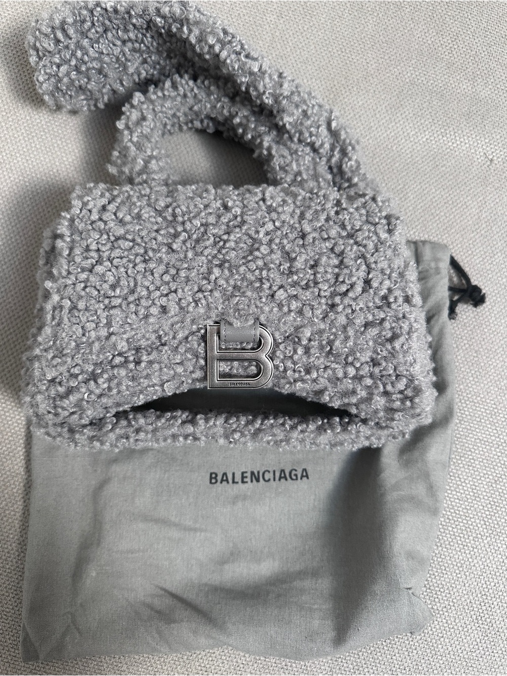 Balenciaga Fluffy Hourglass XS Bag